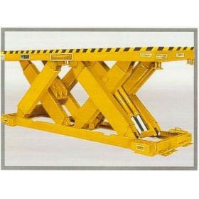 Hydraulic scissor lifts feature steel construction.